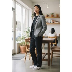 Banana Republic Women's Gray Blazer Suit Jacket Size 12 Professional Office Wear